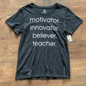 Graphic Tee for Teachers, Size Small NWT